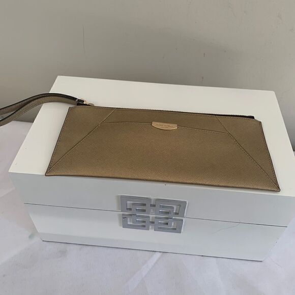 Henri Bendel West 57th Travel Pouch Wristlet - Gold - Picture 2 of 9